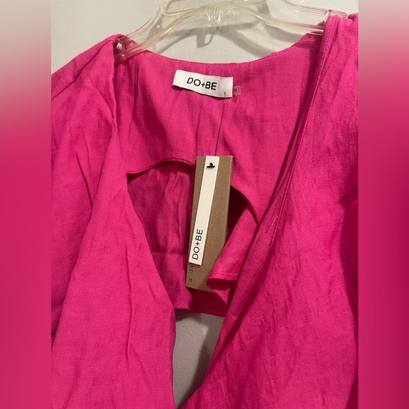 Do+Be Dark Pink Wrap Style Romper Summer Cocktail | Medium | NWT - Picture 5 of 6